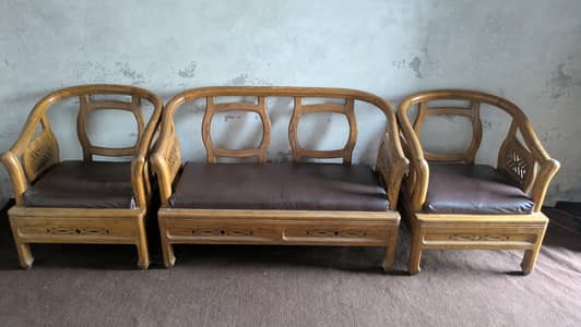 wooden sofa set