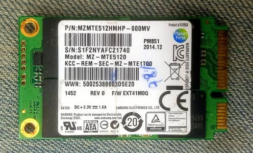 Msata 1 512Gb ssd Samsung