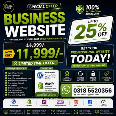 Website Developer | WordPress Shopify Ecommerce Website.