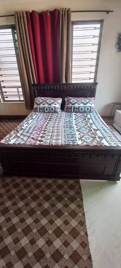 wooden bed