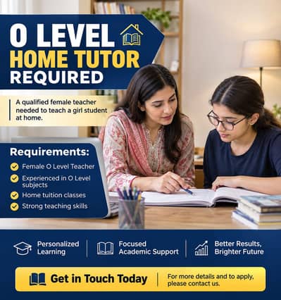 Home female teacher for pre- primery classes