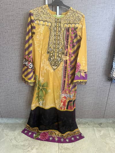 Elan lawn silk dupatta suit