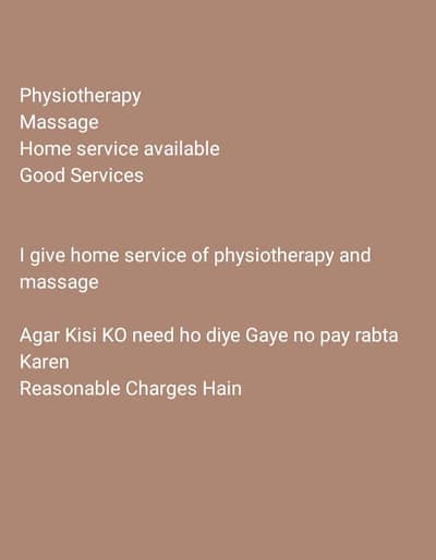 Physiotherapy Home Service