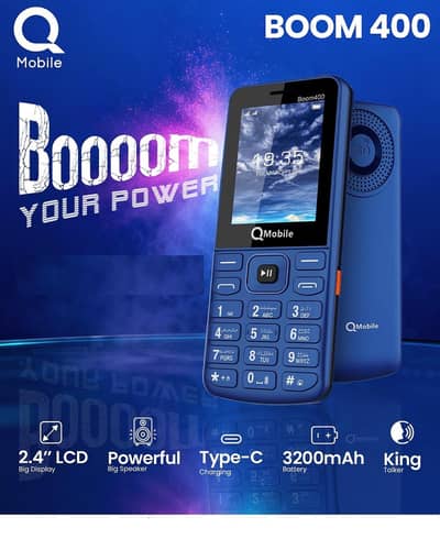 QMobile Boom 400 Box Packed 1 Years Warranty Final Price 3500
