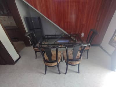 4 Person Dining set with Wooden Chairs