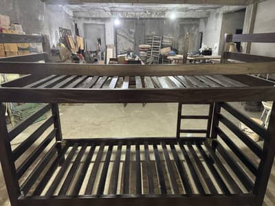Solid Wood Bunk Bed – Heavy Duty | Single Over Single