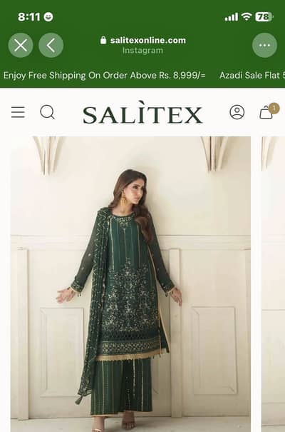Salitex Chiffon embroidered