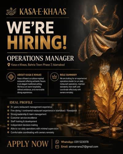 Restaurant Operations Manager