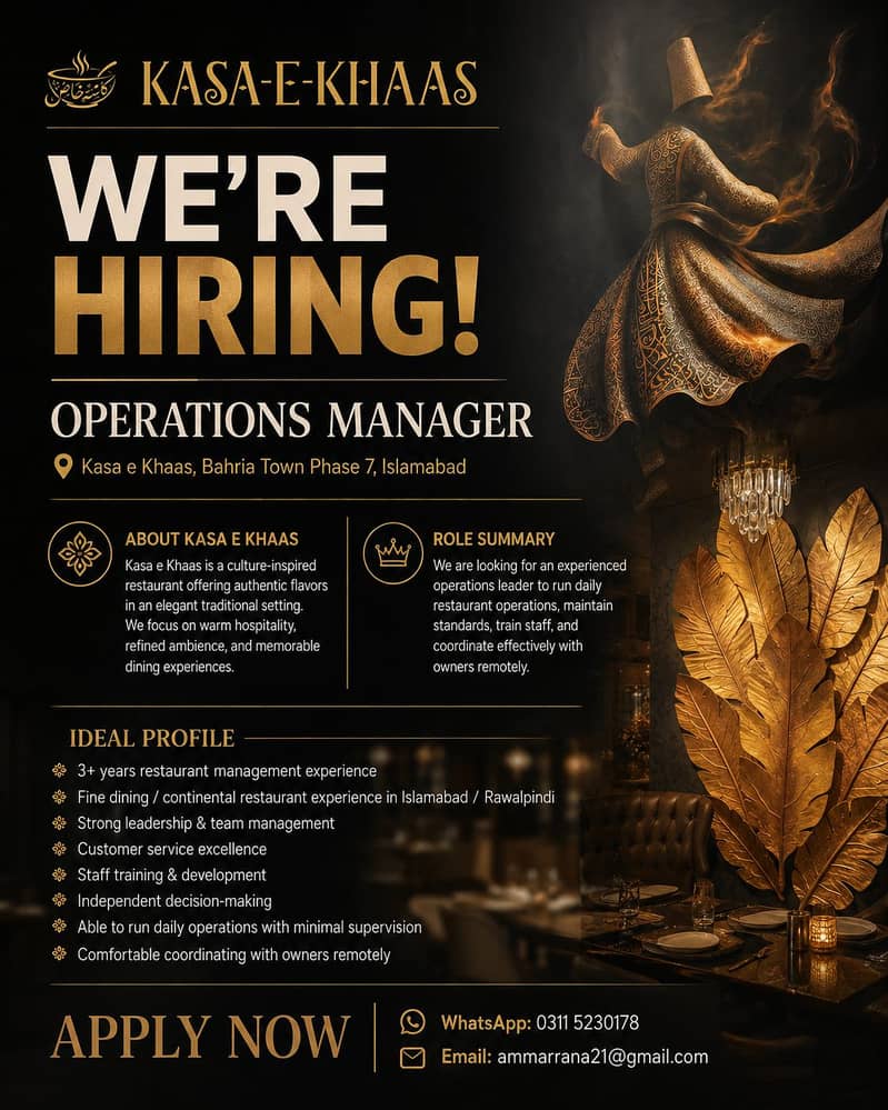 Restaurant Operations Manager 0