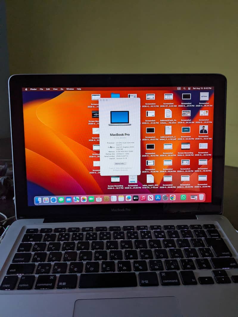 MacBook pro 2012 2