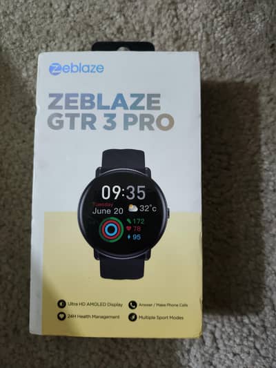 Zeblaze GTR 3 pro smart watch AMOLED display all ok 10 by 10 condition