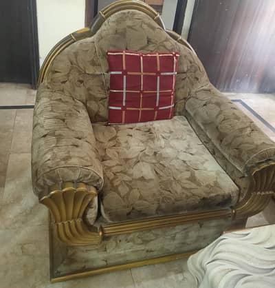 6 Seater Sofa with free sofa cover , Contact: 03467660012
