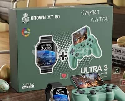 retro gaming controller with smart watche.