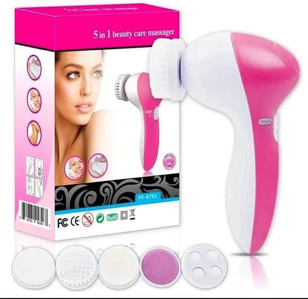 5 in 1 Multifunction Portable Electric Facial Cleansing Brush Spa Skin Care Facial Massager