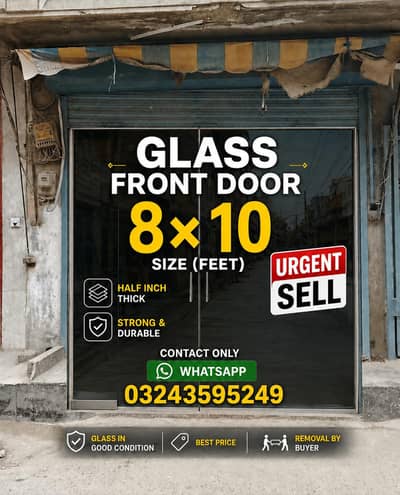 8×10 Feet Glass Front Door for Sale – Urgent
