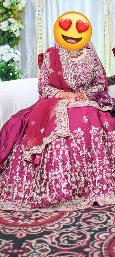 Heavy Bridal Maroon Lehnga | Only Worn Once | 10/10 Condition