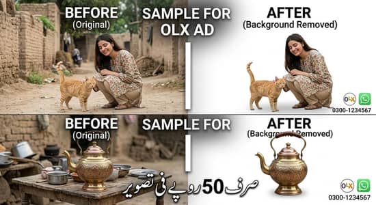 Professional Photo Background Removal Service - Only Rs 50