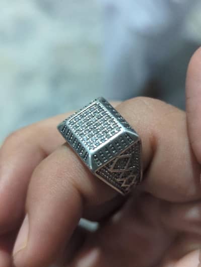 Italian silver ring mens