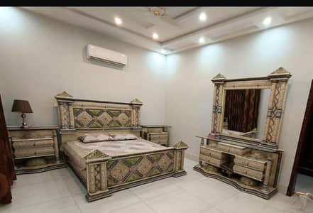 Premium Semi-Used Wooden Bed Set for Sale – Like Brand New!