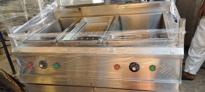 burger tawa and fryer machine