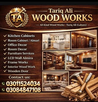 carpenter wood warks service woodden door wardrobe kitchen cabinet and