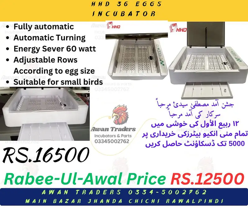 Rabee-ul-Awal discount upto Rs 5000 on HHD, WONEGG & YIWAN incubators — photo 3