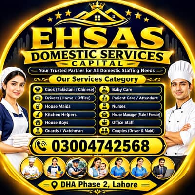 Trusted Domestic Staff Available Across Pakistan