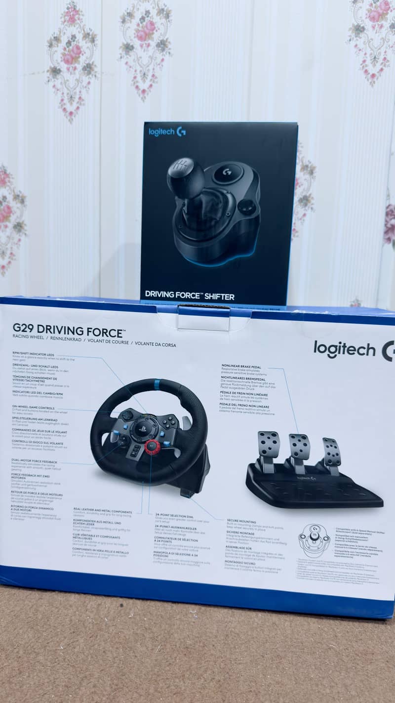 Logitech G29 Full Driving Setup – Complete Kit With Box 1