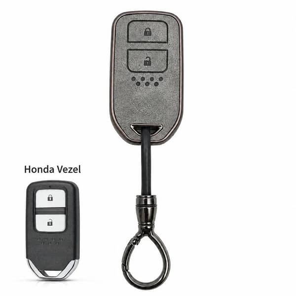 Honda Vezel TPU Key Cover with Metal Key Chain | Premium Key Protector Case for Honda Vezel Remote