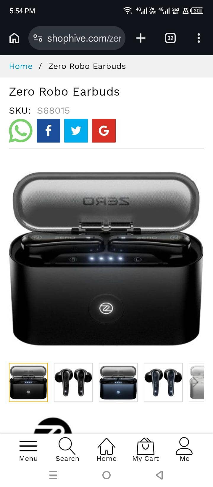 Zero Robo Earbuds box pack 0