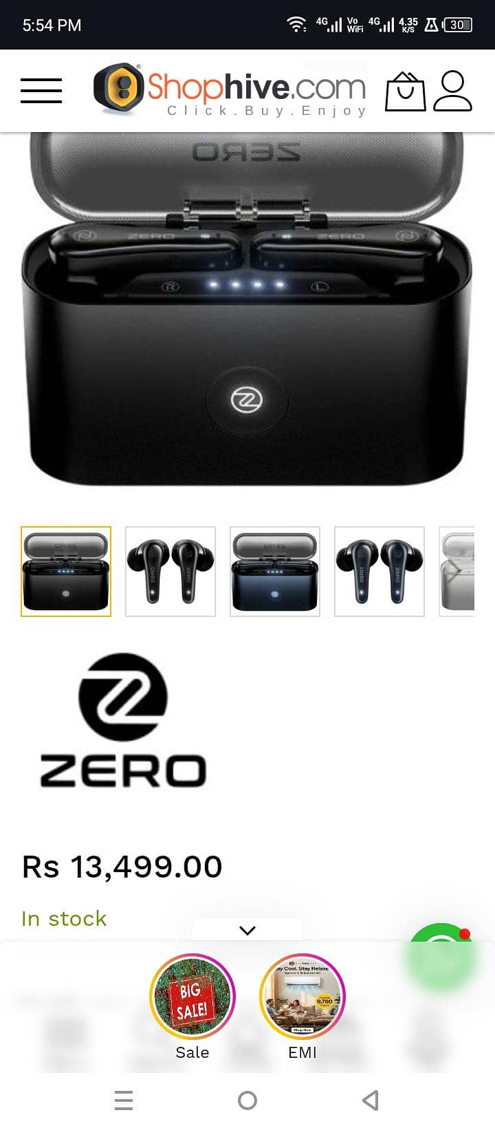 Zero Robo Earbuds box pack 1