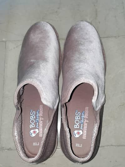 Authentic Skechers BOBS Velvet Memory Foam Slip-On Shoes (Size 9.5)