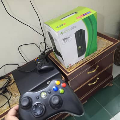 x box360slim with games 140 500gb hard 10by 10 condition