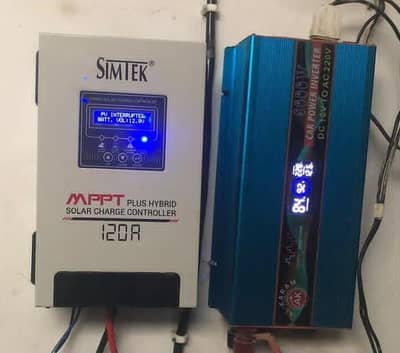 MPPT solar charge controller + Car power inverter