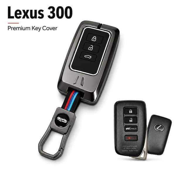 Lexus 300 Smart Car Key Cover with Metal Keychain | Premium TPU Protective Key Case