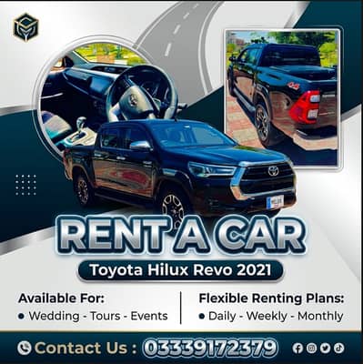 Revo 2021 Rent a Car Booking - Daily, Weekly, Wedding ,Events & Tours