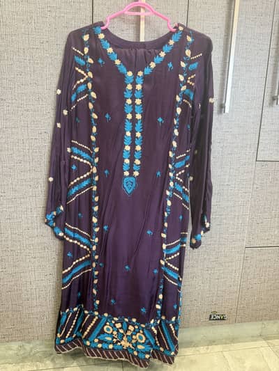 Self embroidered formal shirt and trouser