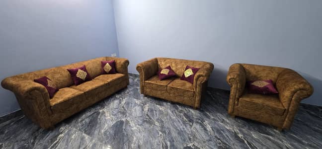 6 seater with Backless Sofa Set