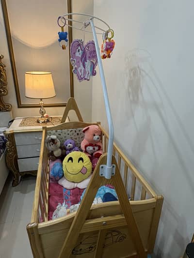 Wooden baby cot