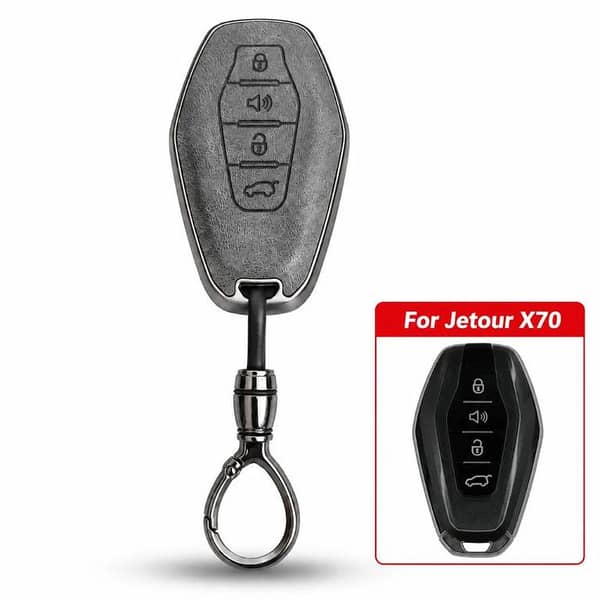 Jetour Dashing Premium TPU Key Cover with Metal Key Chain | Smart Key Case