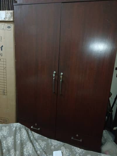 Brand New Solid Wood Wardrobe with Wooden Stand – Heavy & Premium Qua