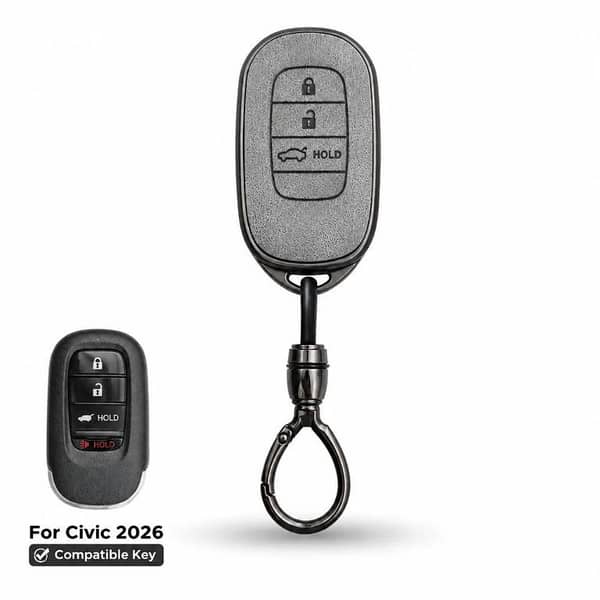 Honda Civic Oriel 2022–2026 Premium TPU Key Cover with Metal Key Chain | Car Key Protector