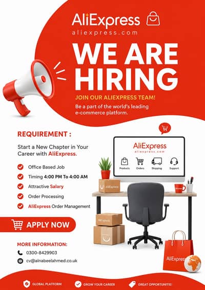 Aliexpress Order Processing Jobs Available