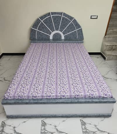 Queen Size Bed + Mattress + 2 Side Tables – Complete Set