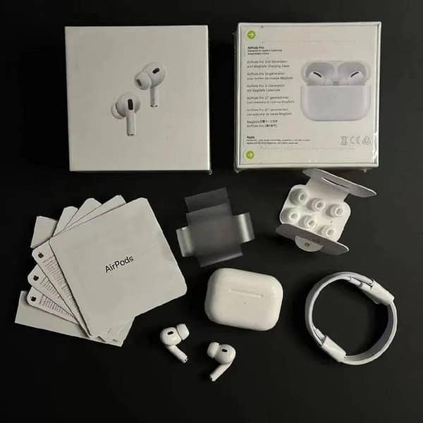 100% ANC AirPods Pro 2 white All functions 100% working Earbuds with Box and all accessories