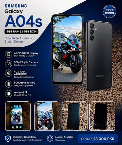 Samsung Mobile A04s  in 25000 negotiable