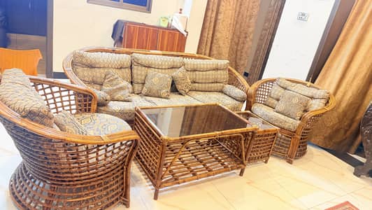 Cane sofa set
