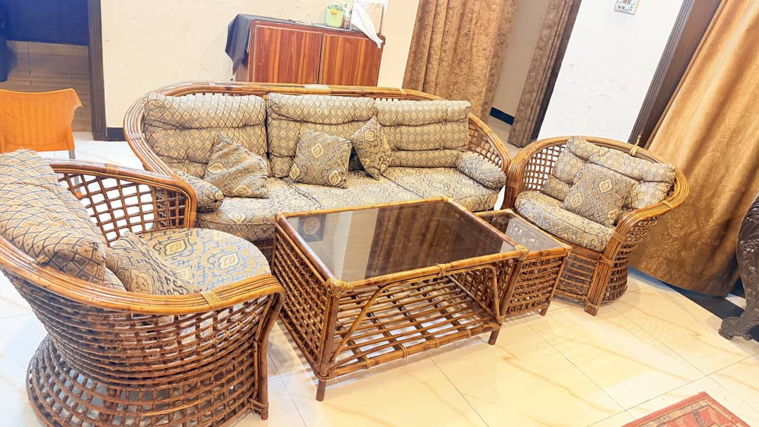 Cane sofa set 2