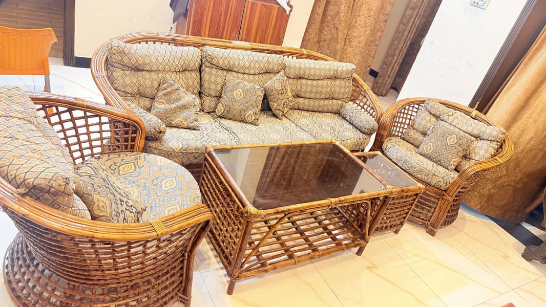 Cane sofa set 3