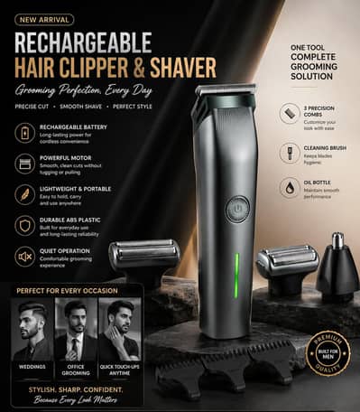 Rechargeable Hair Shaver and Clipper